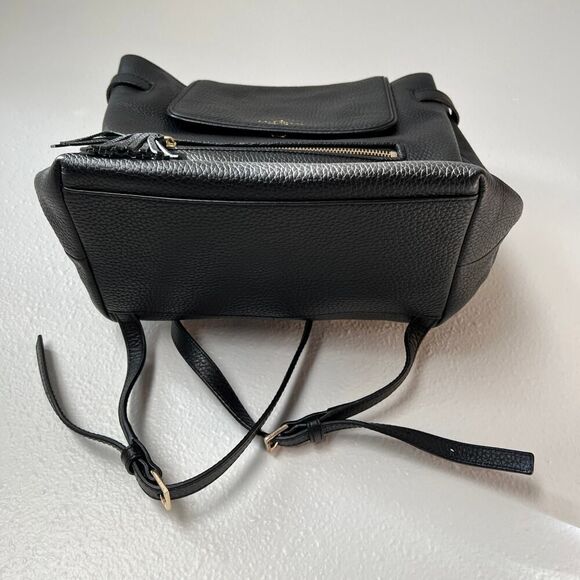 Kate Spade Black Leather Backpack Chester Street Kacy Genuine Pebbled Purse - Picture 6 of 10